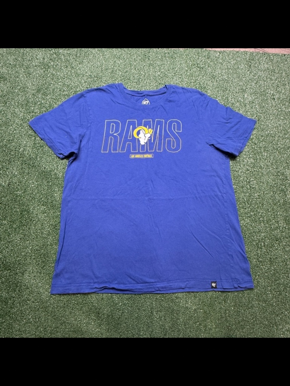 LA Rams T Shirt Mens Size XL Blue NFL Football '47
